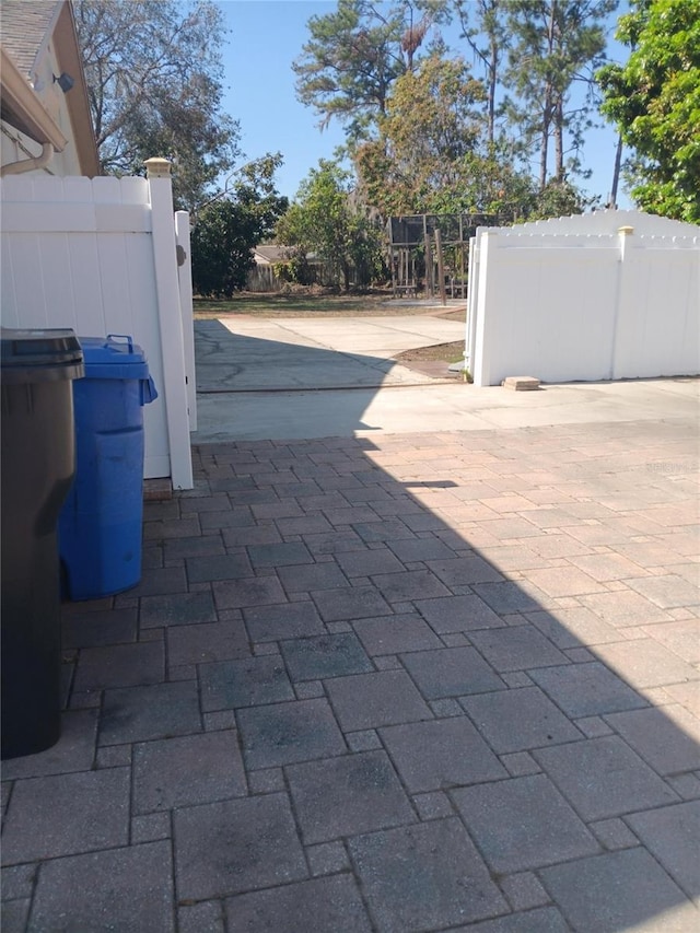 view of patio / terrace with fence