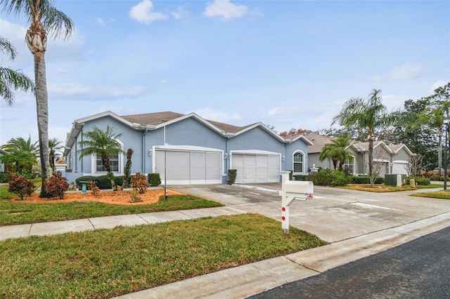 ranch-style home featuring a garage