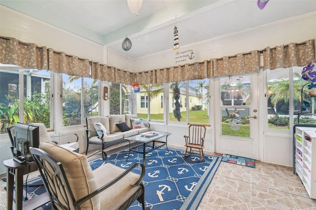 view of sunroom / solarium