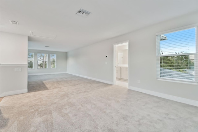 empty room with light carpet