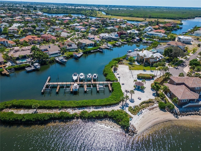 861 Symphony Isles Blvd, Apollo Beach, FL 33572 - drone / aerial view featuring a residential view and a water view