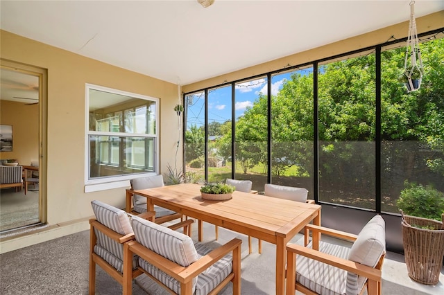 view of sunroom / solarium