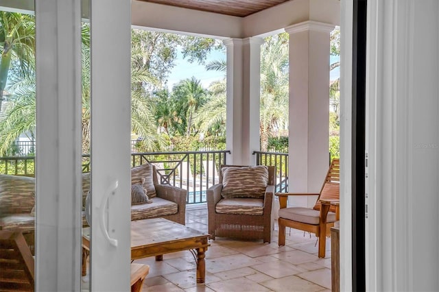 view of sunroom