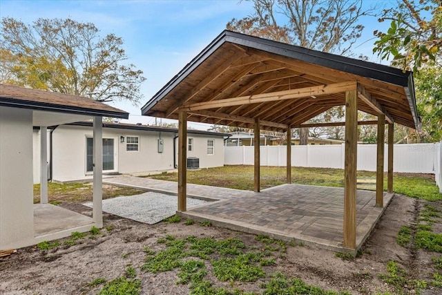 view of patio / terrace featuring central AC unit