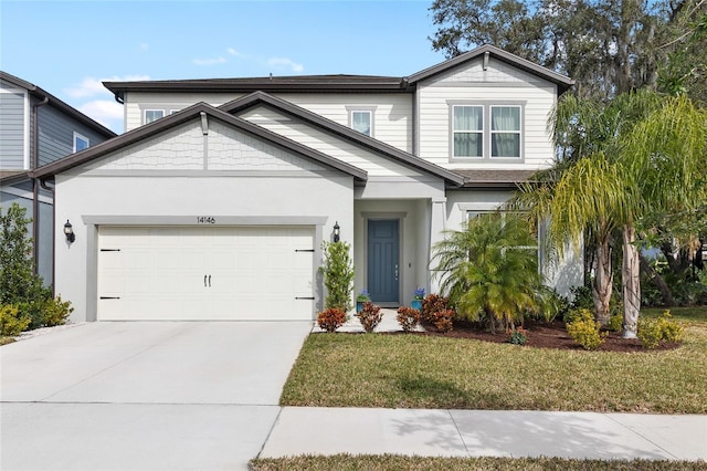 view of front of property with a front yard