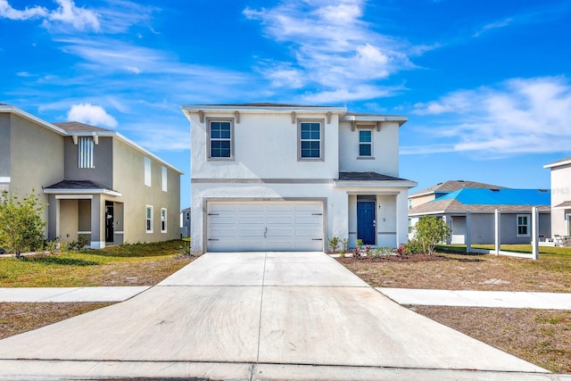 view of front property featuring a garage