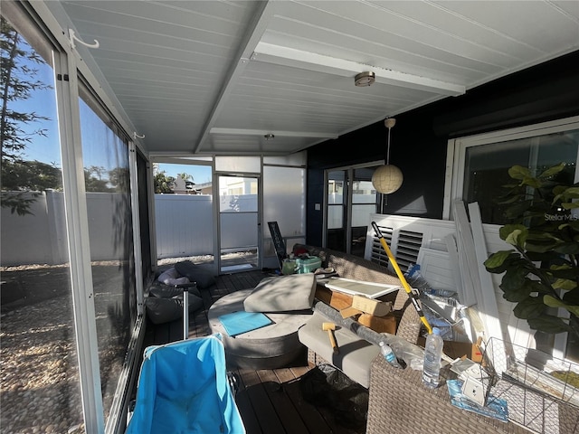 view of sunroom / solarium