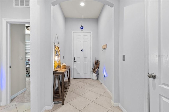 view of tiled entrance foyer