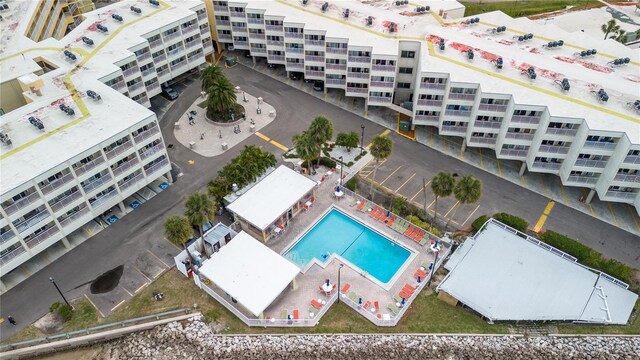 2506 N Rocky Point Dr Unit 272, Tampa, FL 33607 - bird's eye view of a pool area and apartment complex / building