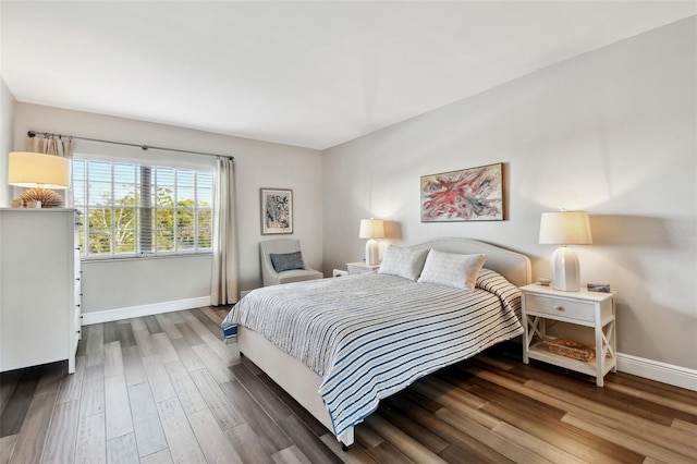 bedroom featuring hardwood / wood-style flooring