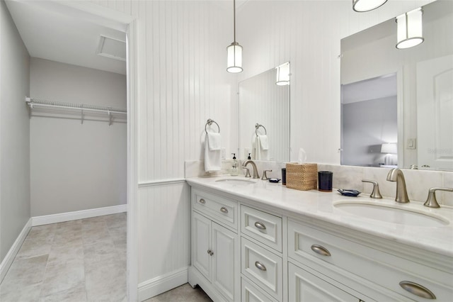 bathroom featuring vanity