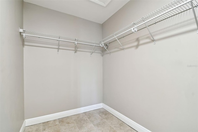 view of walk in closet