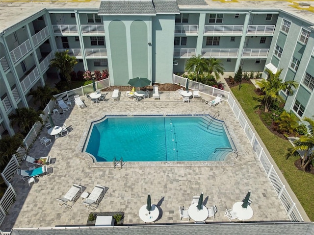 view of pool with a patio