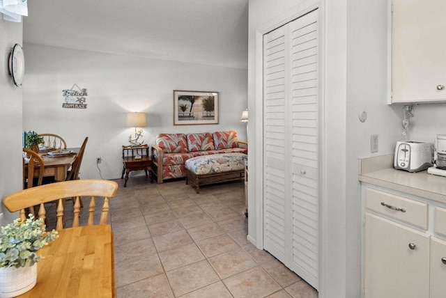 view of tiled living room