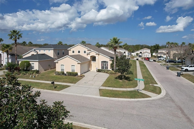 view of front of house with a front lawn