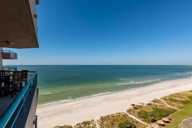 water view featuring a view of the beach