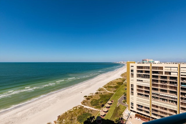 water view with a view of the beach