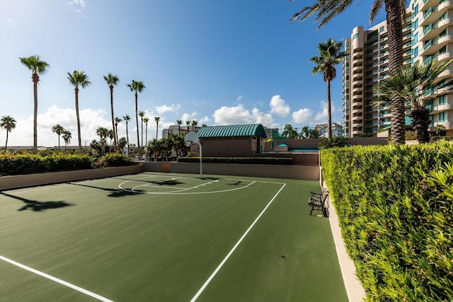 view of basketball court