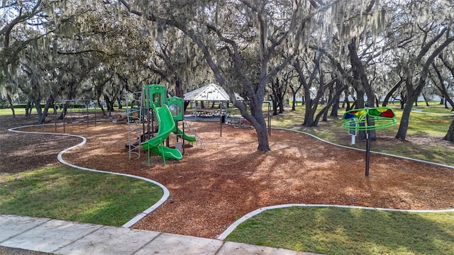 view of jungle gym