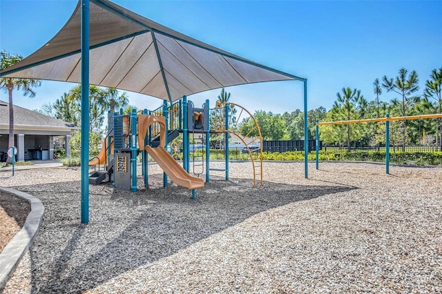 view of jungle gym