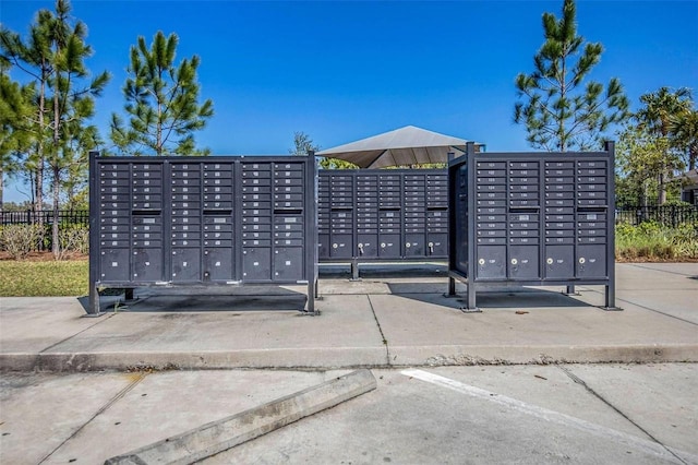 surrounding community with mail boxes