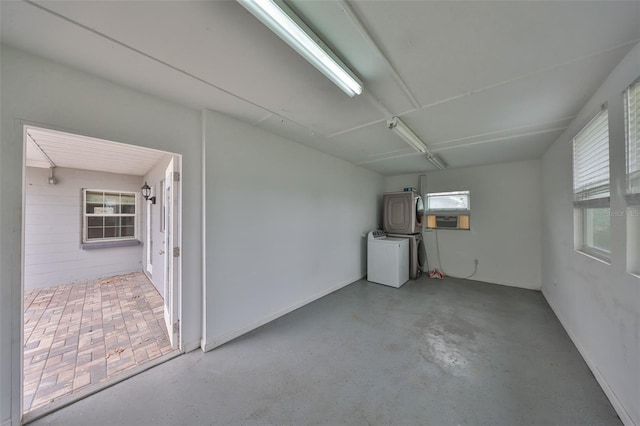 basement with washer / dryer