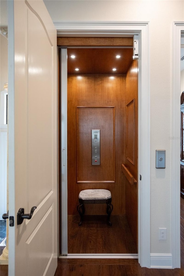 details featuring elevator
