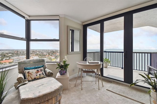 view of sunroom