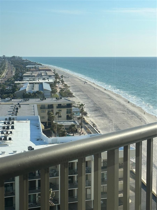 water view featuring a beach view