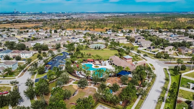 aerial view featuring a residential view