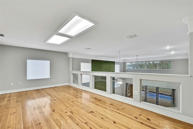 interior space with hardwood / wood-style flooring