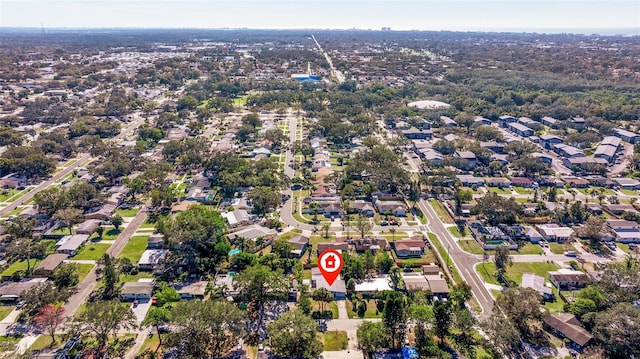 bird's eye view with a residential view