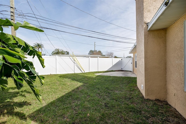 view of yard featuring a patio