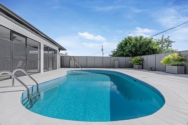 view of pool with a patio