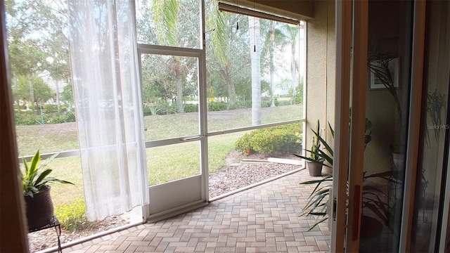 view of sunroom