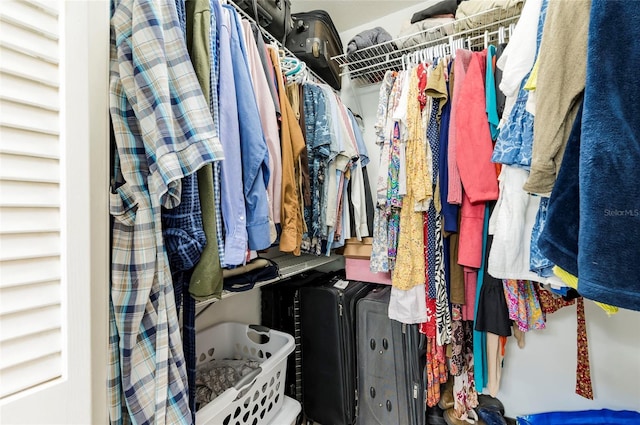 view of walk in closet