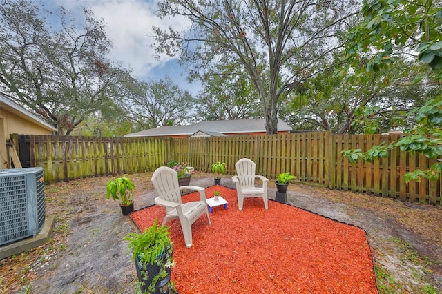 view of patio featuring central AC unit