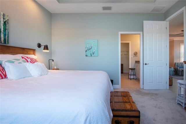 view of carpeted bedroom