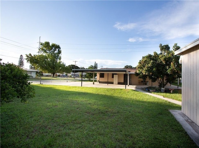 view of yard with a patio