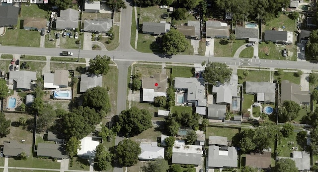 aerial view with a residential view