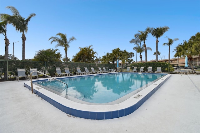 view of pool with a patio area