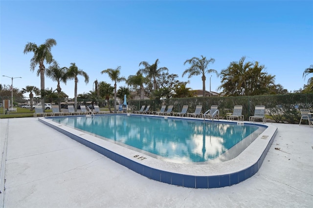 view of pool with a patio