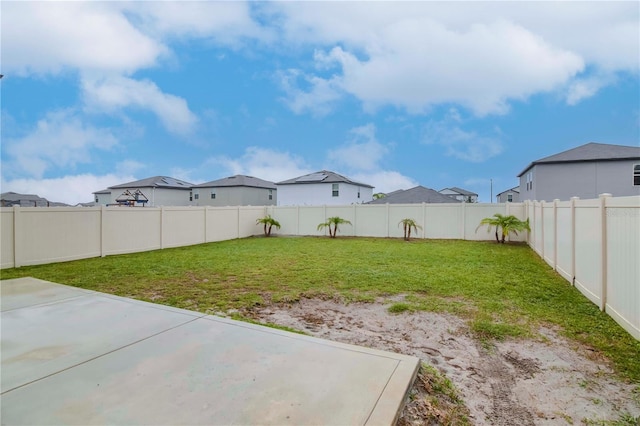 view of yard with a patio