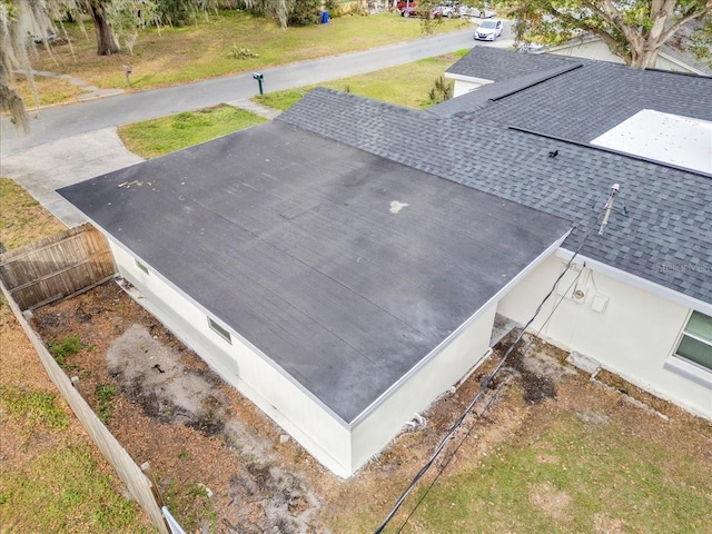 view of storm shelter