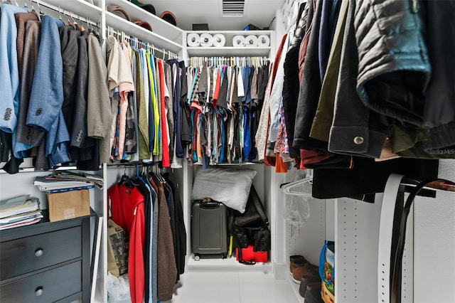 view of walk in closet