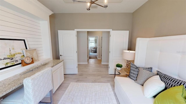 interior space with an inviting chandelier