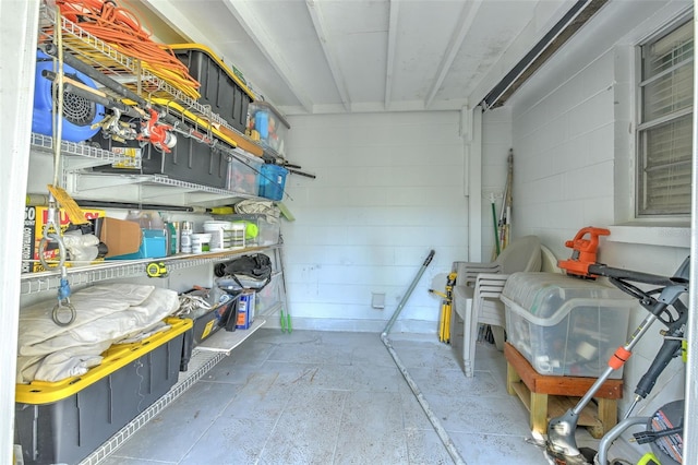 storage area with a garage