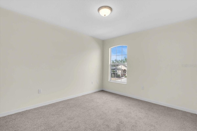 unfurnished room featuring carpet