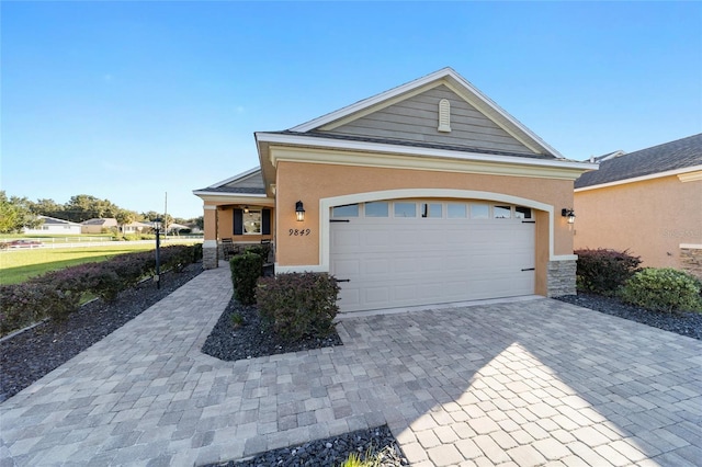 view of front of home featuring a garage