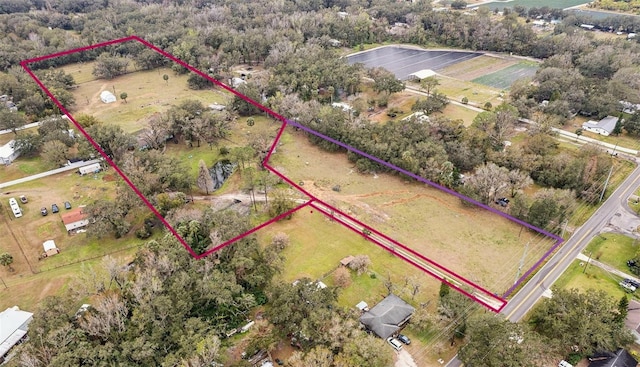 drone / aerial view featuring a rural view